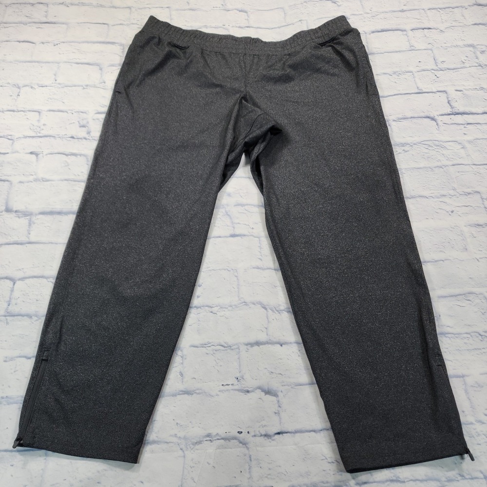 All In Motion Pants MENS XXL Gray Technical Ankle Zip Athletic Stretch